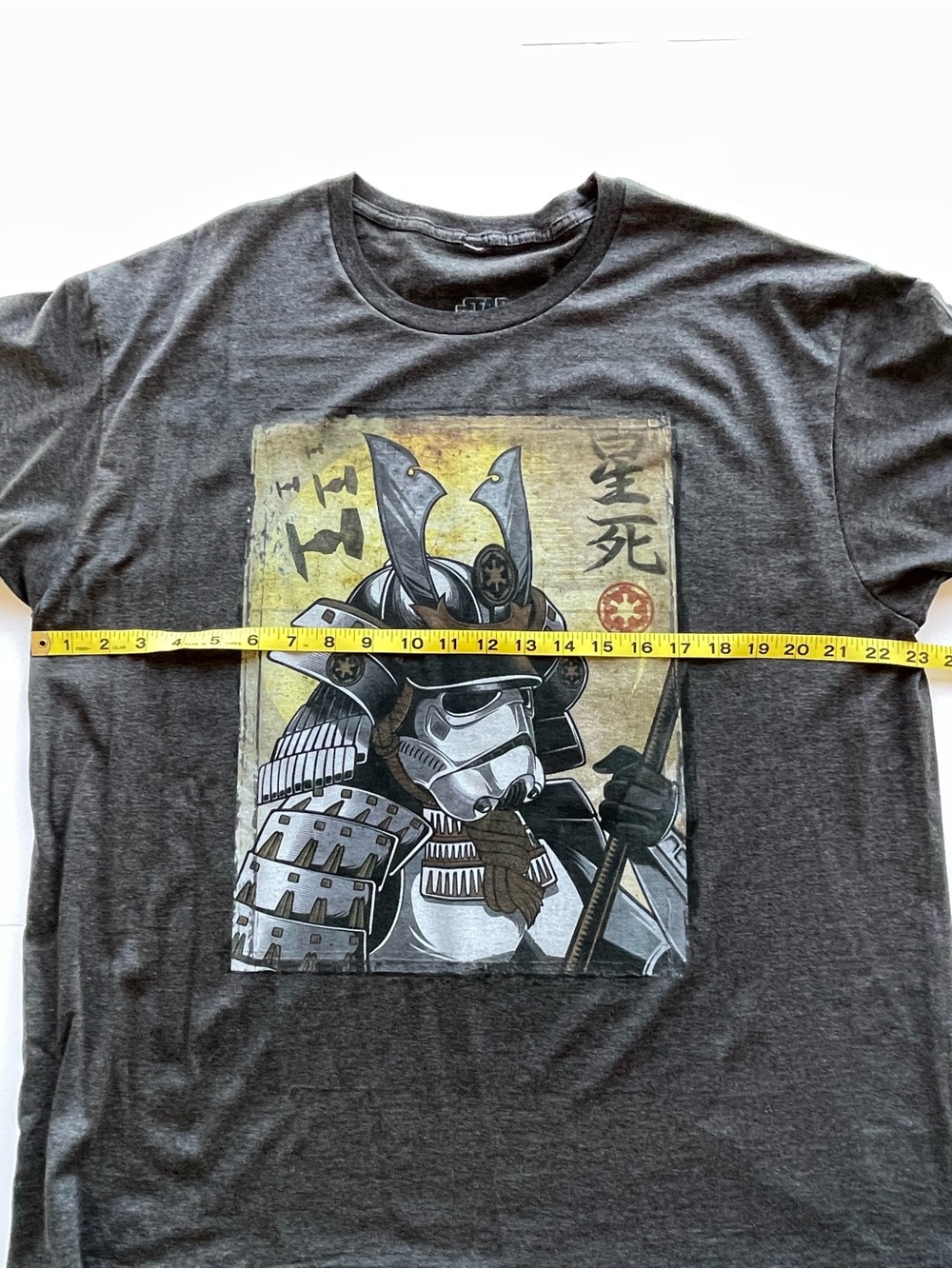 Star Wars Samurai Storm Trooper dark gray shirt NWOT - Picture 3 of 6